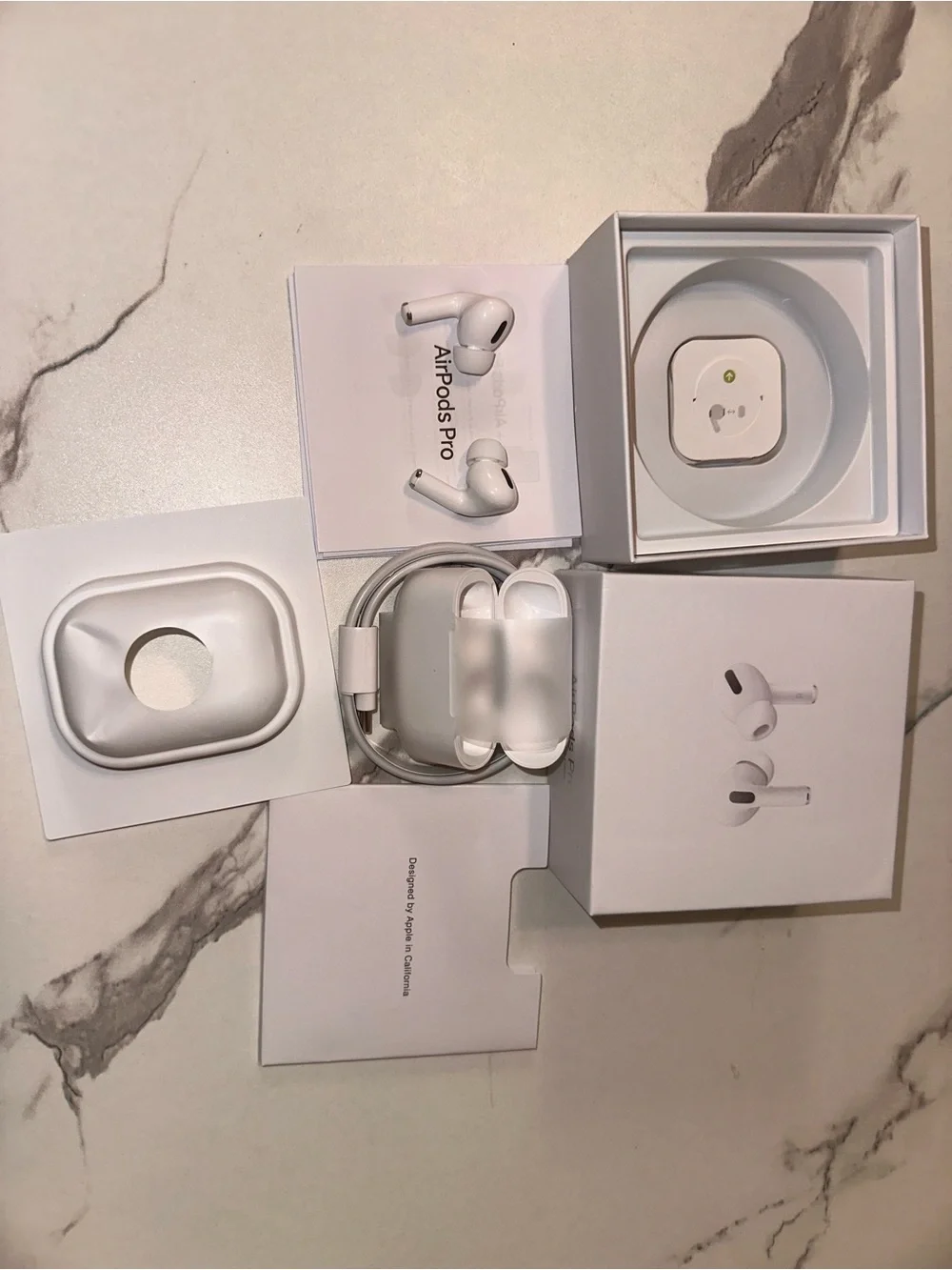 Apple AirPods Pro Wireless Earbuds in White with Case and Cable